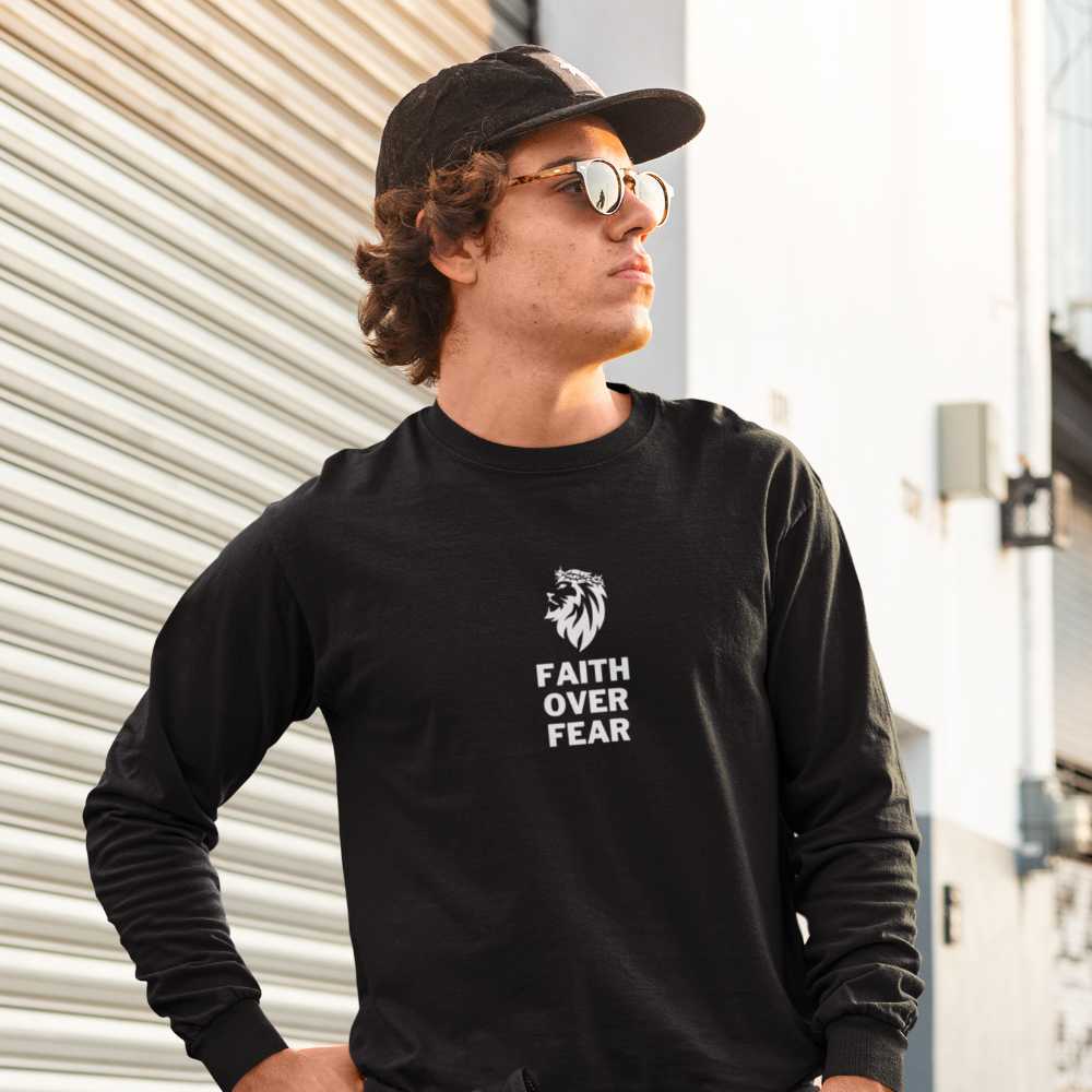 Faith Over Fear Long Sleeve Tee - Seek First