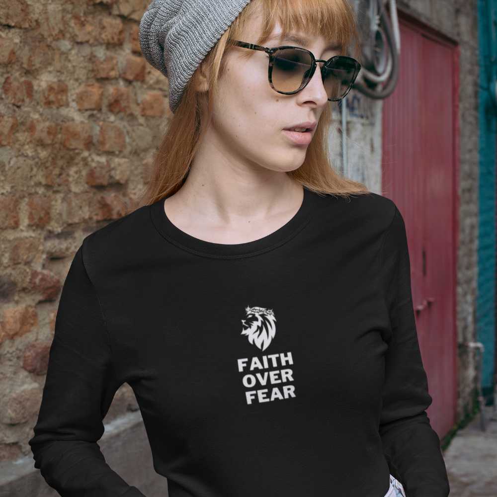 Faith Over Fear Long Sleeve Tee - Seek First